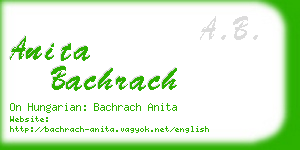 anita bachrach business card